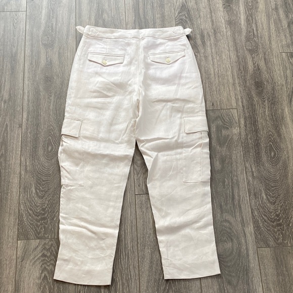 Banana Republic - NWT! Off-White 100% Cotton High Rise Cargo Pant - Size 4 - Picture 9 of 10